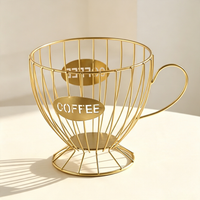 Coffee Cup Shaped Iron Storage Basket