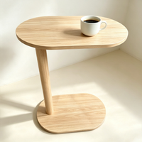 Minimalist C-Shaped Side Table (Sofa Gap Snack Table / Bedside Laptop Desk)