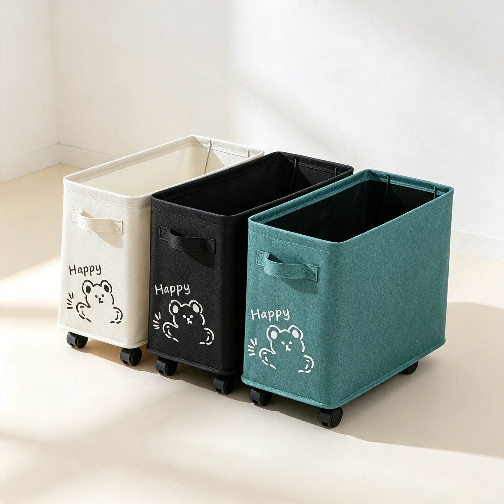 Mobile Fabric Storage Basket